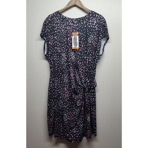 Original Nicole Miller Mini Dress Women Plus Size XXL Navy Blue Pink Casual